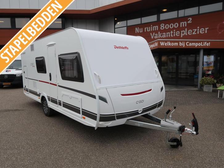 Dethleffs C'Go 495 QSK ACTIV ACTIEPAKKET, Caravans en Kamperen, Caravans, tot en met 6, 1000 - 1250 kg, Treinzit, Dethleffs, Dwarsbed