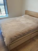 IKEA Malm Bed Frame 160x200 - URGENT, Huis en Inrichting, Slaapkamer | Bedden, 160 cm, Crème, Zo goed als nieuw, Hout