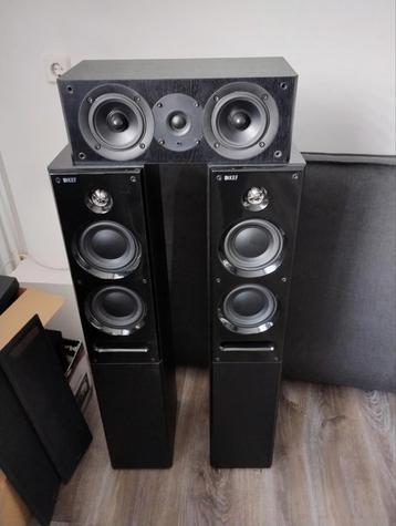 2 Kef C5 speakers eventueel centerspeaker Cresta 20c beschikbaar voor biedingen
