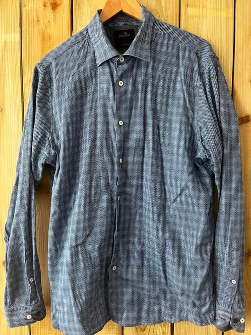 Vanguard Overhemd - Blauw met Patroon - XXL, Kleding | Heren, Overhemden, Zo goed als nieuw, Overige halswijdtes, Blauw, Ophalen of Verzenden