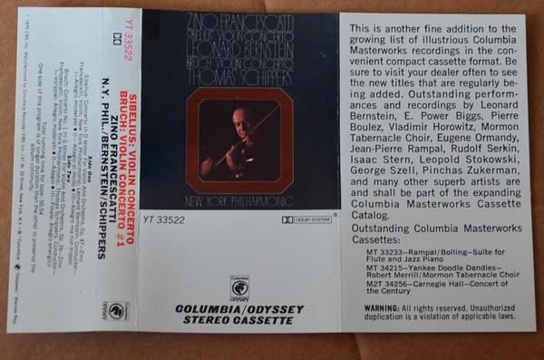 Zino Francescatti Plays Sibelius Leonard Bernstein - Bruch, Cd's en Dvd's, Cassettebandjes, Gebruikt, Origineel, Klassiek, 1 bandje