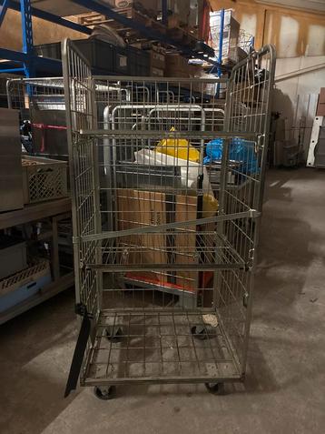 Metalen Rolcontainer Magazijn Winkel Opslag Transport beschikbaar voor biedingen