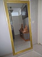 Een prachtige en zeer grote vintage spiegel in gouden lijst, Gebruikt, Ophalen of Verzenden, 75 tot 100 cm, 150 tot 200 cm