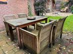 Teak houten tuinset, Ophalen, 4 zitplaatsen, Gebruikt, Teakhout