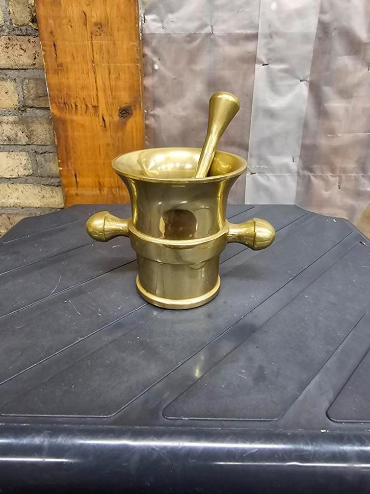 Koperen Vijzel met Stamper - Zeer Goede Staat, Antiek en Kunst, Antiek | Keukenbenodigdheden, Ophalen of Verzenden