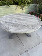 tuintafel, Tuin en Terras, Tuintafels, Ophalen, Gebruikt, Rond, Teakhout