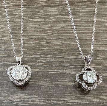 Moissanite 925 zilver ketting beschikbaar voor biedingen