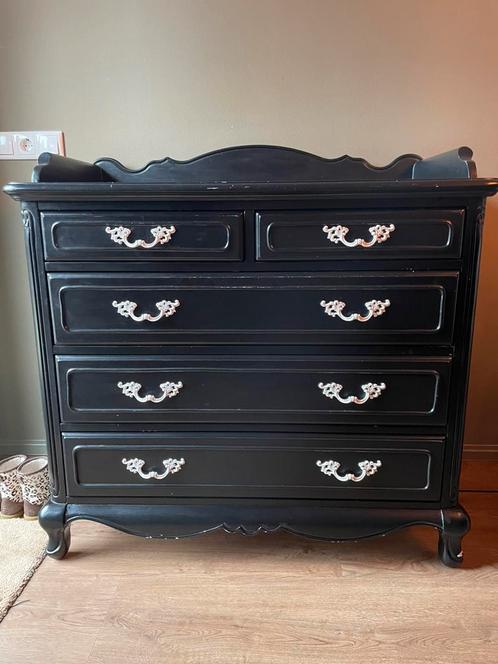 Klassieke commode en ledikant, Kinderen en Baby's, Kinderkamer | Commodes en Kasten, Gebruikt, 90 tot 105 cm, 100 cm of meer, 50 tot 70 cm