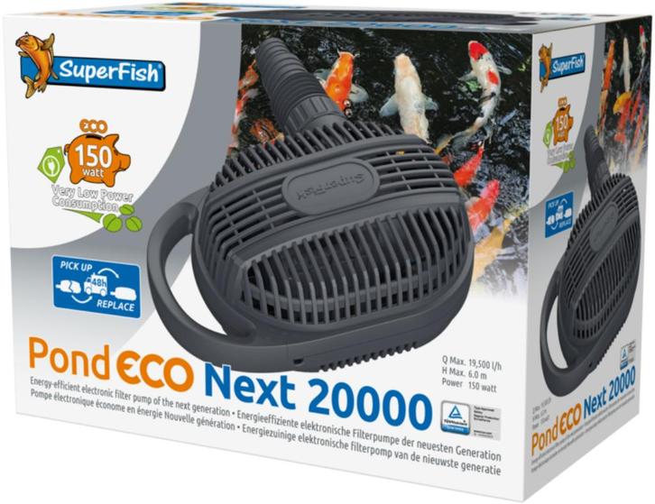 SuperFish Pond Eco Next 20000 vijverpomp max 150 watt, Tuin en Terras, Vijver-toebehoren, Nieuw, Vijverpomp, Ophalen of Verzenden