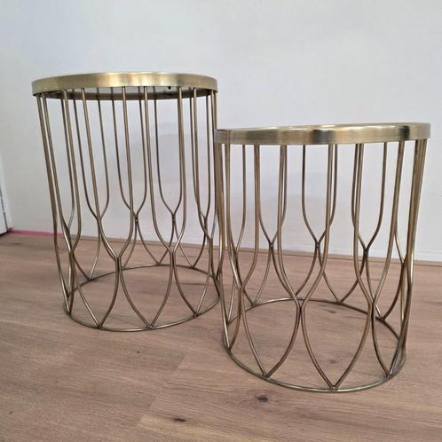 Bijzettafels Verdi, Huis en Inrichting, Tafels | Bijzettafels, Gebruikt, Rond, 45 tot 60 cm, Minder dan 55 cm, Metaal of Aluminium