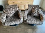 2 prachtige z.g.a.n. als nieuwe fauteuils inclusief kussens, Minder dan 75 cm, Stof, Zo goed als nieuw, 50 tot 75 cm