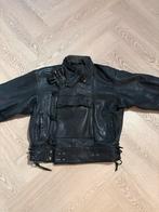Vintage leren motorjas Zweeds leger jaren 70 maat 48, Verzenden, Jas | leer