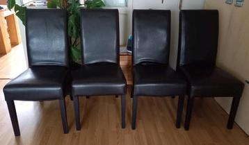 Donkerbruine Eetkamerstoelen (6 stuks, gratis) beschikbaar voor biedingen