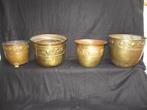 4 antieke koperen bloembakken., Antiek en Kunst, Antiek | Koper en Brons, Ophalen of Verzenden, Koper