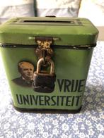 Vintage Spaarpot van de Vrije Universiteit!, Verzamelen, Blikken, Ophalen of Verzenden, Zo goed als nieuw