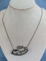 Antiek kettinkje met haas hanger in zilver - ca. 1900, Sieraden, Tassen en Uiterlijk, Antieke sieraden, Ophalen of Verzenden, Zilver