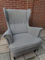 Ikea Strandmon Vibberbo stoel met krukje, Huis en Inrichting, Fauteuils, Ophalen, Zo goed als nieuw, 50 tot 75 cm