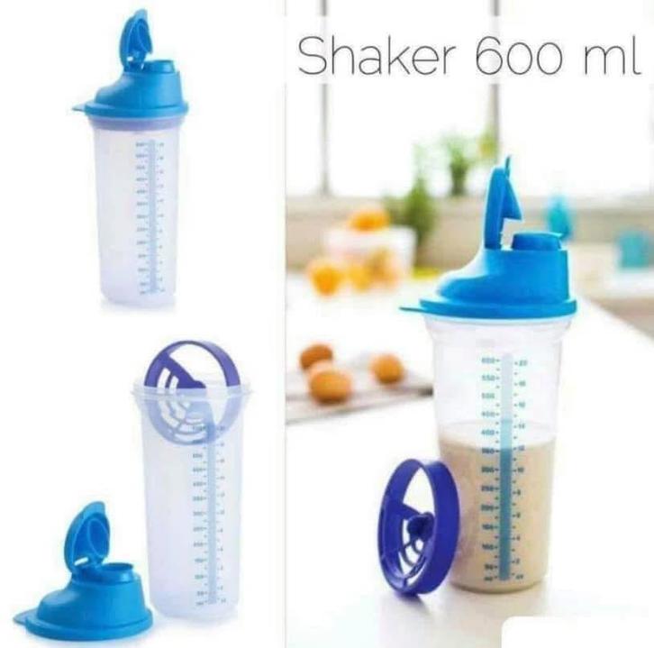Tupperware Shaker / maatbeker # 600 ml, Huis en Inrichting, Keuken | Tupperware, Nieuw, Beker of Kan, Blauw, Ophalen of Verzenden