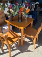 Ikea tafel met twee stoelen - vintage - 60x60cm - nochris, Ophalen