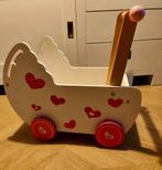 Houten Poppenwagen met Hartjes, Kinderen en Baby's, Ophalen of Verzenden, Zo goed als nieuw