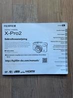 Fujifilm X-Pro2 Gebruiksaanwijzing nederlandstalig, Ophalen of Verzenden