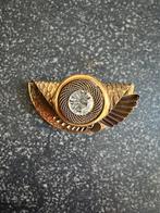 Ermani bulatti vintage broche, Sieraden, Tassen en Uiterlijk, Broches, Met kristal, Brons, 4 tot 7 cm, Overige kleuren