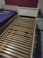 Wit bed met elektrische bodem, Huis en Inrichting, Ophalen, 90 cm, Eenpersoons, Wit