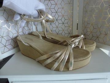 MAX & CO MAX MARA plateau sandalen suede leer goud maat 40 