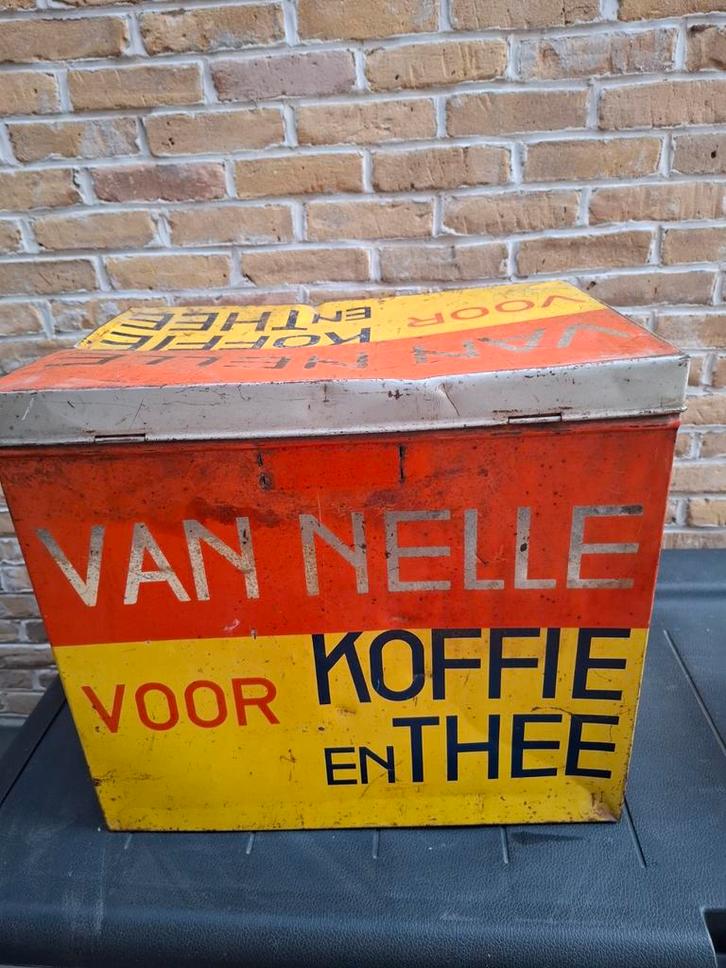 Vintage Van Nelle Koffie/Theeblik, Verzamelen, Merken en Reclamevoorwerpen, Gebruikt, Verpakking, Ophalen of Verzenden