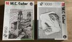 Escher puzzels Waterfall en Drawing Hands (1000) Jumbo, Ophalen, 500 t/m 1500 stukjes, Zo goed als nieuw, Legpuzzel