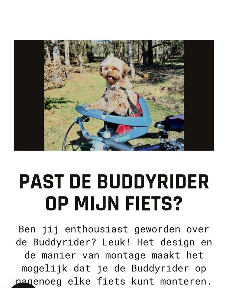 Buddy rider buddyrider hondenmand reismand fietsmand hond, Dieren en Toebehoren, Hondenmanden, Verzenden