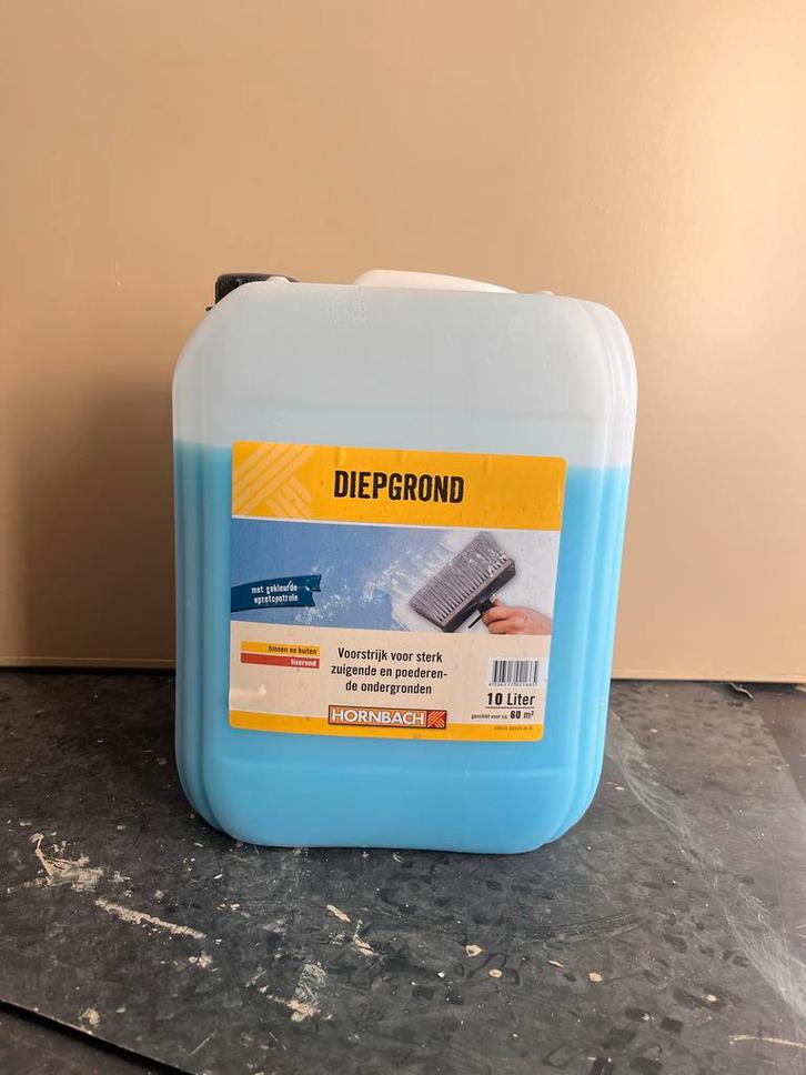 Diepgrond Voorstrijk - net geen 10 liter, Doe-het-zelf en Verbouw, Verf, Beits en Lak, Nieuw, Verf, 5 tot 10 liter, Overige kleuren