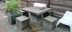 Stenen tuinset, Tuin en Terras, Tuinsets en Loungesets, Ophalen, Gebruikt, Overige materialen, Tuinset