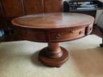 Bijzondere ronde salontafel met lade, Antiek en Kunst, Ophalen of Verzenden
