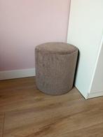 Poef taupe 40x37cm, Huis en Inrichting, Banken | Voetenbanken en Poefen, Ophalen, Minder dan 50 cm, Rond, Minder dan 50 cm