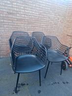 Set van 4 zwarte tuinstoelen, Huis en Inrichting, Stoelen, Zwart, Ophalen of Verzenden, Zo goed als nieuw, Vier