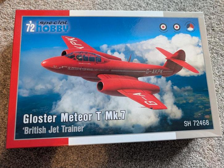 1/72 special Hobby Gloster Meteor T MK7 KLU DECALS aanwezig, Hobby en Vrije tijd, Modelbouw | Vliegtuigen en Helikopters, Nieuw