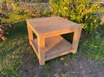 Bijzettafel teakhout 60x60cm, Tuin en Terras, Ophalen, Gebruikt