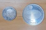 Zilveren munten: 10 Gulden 2000 & 1/2 Gulden 1922, Postzegels en Munten, Munten | Nederland, Ophalen of Verzenden