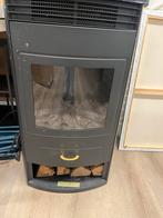 Elektrische sfeerhaard met houtopslag BIEDEN, Huis en Inrichting, Kachels, Gebruikt, Overige soorten, Elektrisch, Ophalen of Verzenden