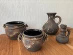 Vintage Jopeko set fat lava bloempotten en vazen, Ophalen of Verzenden