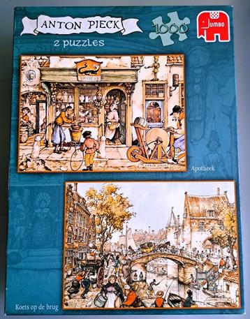 Jumbo 2 Puzzels Anton Pieck Apotheek / Koets op de brug beschikbaar voor biedingen