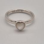 Zilveren ring met hart - Hans Henrik Nygaard, Sieraden, Tassen en Uiterlijk, Ringen, Gebruikt, Verzenden, 19 tot 20, Met edelsteen