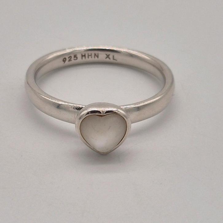 Zilveren ring met hart - Hans Henrik Nygaard, Sieraden, Tassen en Uiterlijk, Ringen, Gebruikt, Dame, 19 tot 20, Zilver, Zilver