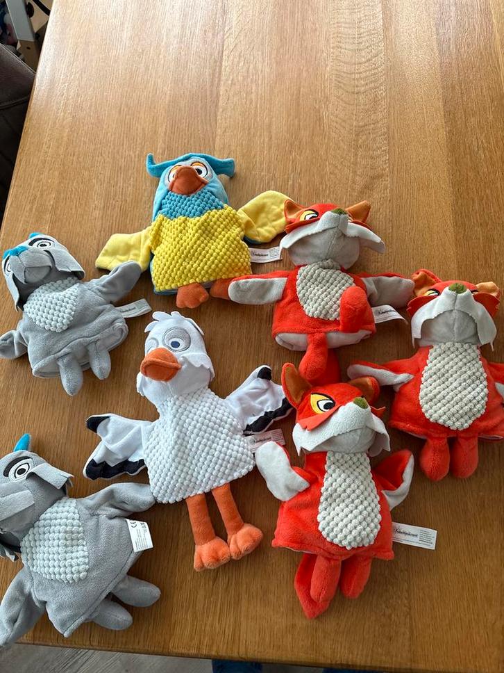 Handpoppen van de Fabeltjeskrant 7 stuks nieuw, Verzamelen, Film en Tv, Zo goed als nieuw, Overige typen, Ophalen of Verzenden