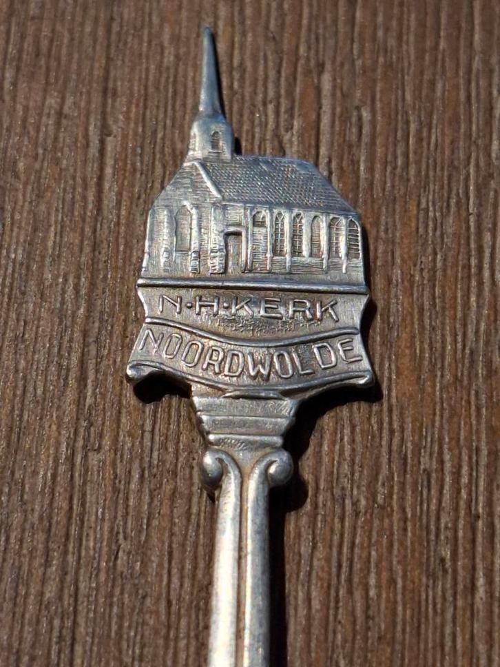 Oud verzilverd lepeltje NH Kerk Noordwolde, Antiek en Kunst, Antiek | Bestek, Ophalen of Verzenden