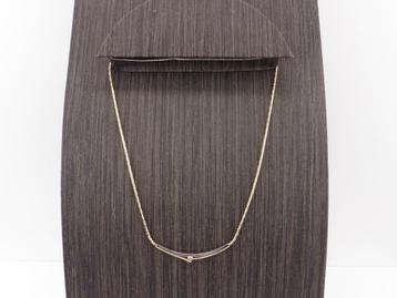 Gouden choker met briljant                               G70 beschikbaar voor biedingen