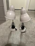 Twee identieke bedlampen verstelbaar h.60 cm als nieuw, Ophalen of Verzenden, Zo goed als nieuw, Minder dan 50 cm