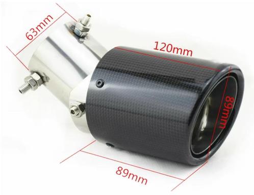Universeel auto Carbon/RVS uitlaat sierstuk aanpasbaar!, Auto-onderdelen, Uitlaatsystemen, Alfa Romeo, Amerikaanse onderdelen