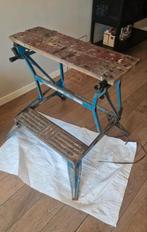 Antieke Workmate Werktafel Gietijzer, Ophalen of Verzenden, Gebruikt, Minder dan 70 cm, Inklapbaar